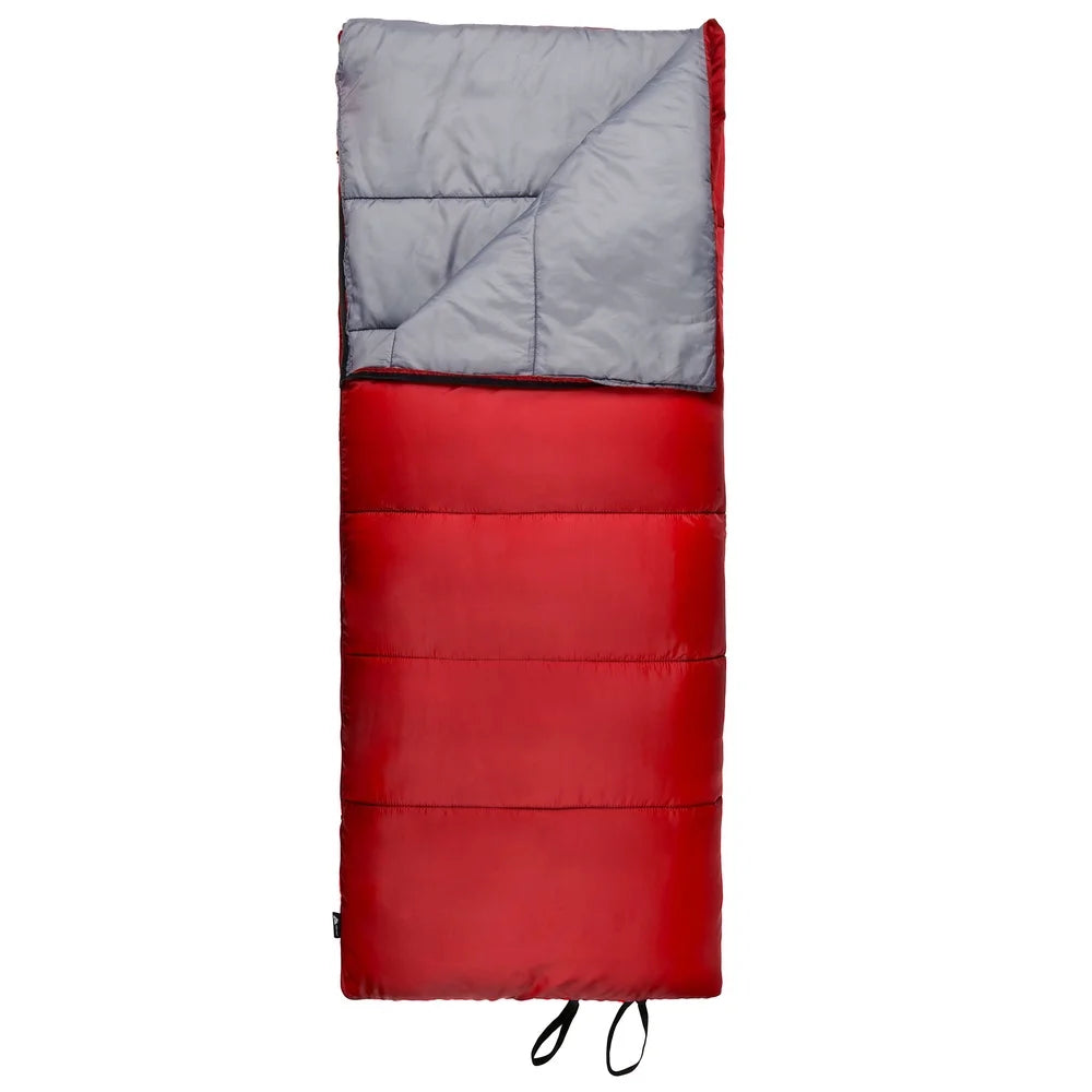 50F Warm Weather Sleeping Bag Compact Lightweight Camping Travel Quilt Machine Washable Insulated Polyester Fabric Stuff Sack