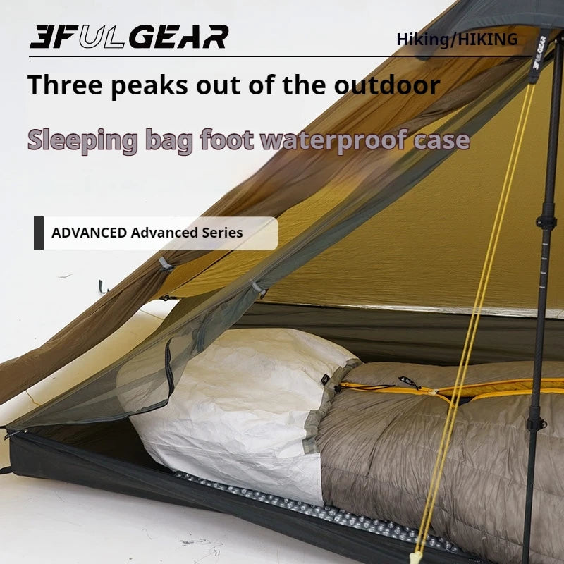 3F UL GEAR Sleeping Bag Foot Ultralight Dyneema Nylon Portable Waterproof Bag Camping Sleeping Bag Accessories Tear Resistant