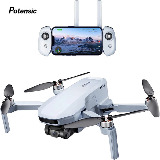 Potensic Drones Under 249g GPS Auto Return Single Axis Gimbal EIS Professional Drone Max 4-KM Waypoint Flight Follow Me-ATOM SE
