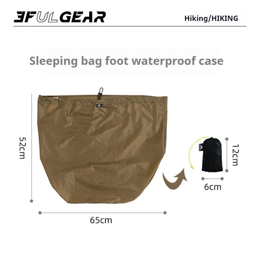 3F UL GEAR Sleeping Bag Foot Ultralight Dyneema Nylon Portable Waterproof Bag Camping Sleeping Bag Accessories Tear Resistant