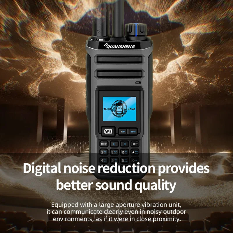 Quansheng TK-11(5) 10W VHF/UHF Dual Band Radio 999CH CTCSS/DCS IP55 2500mAh Type-C NOAA Weather Alarm CE