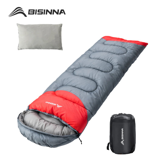 BISINNA 4 Season Camping Sleeping Bag With Pillow Lightweight Waterproof Warm Backpacking Sleeping Bag for Outdoor Hiking