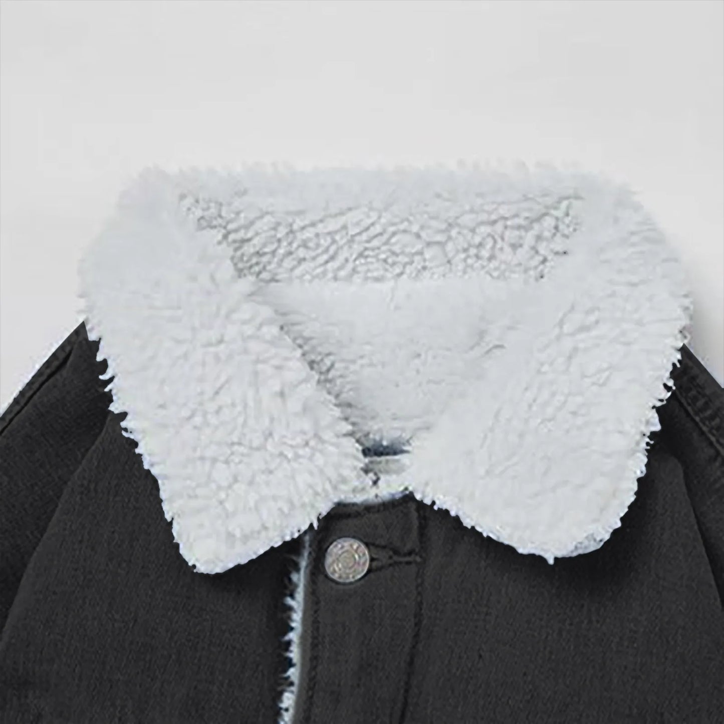 Men's Lined Denim Jacket Trucker Autumn Winter Vintage Fashion Cowboy Coat Plush Warm Outgoing Outwear